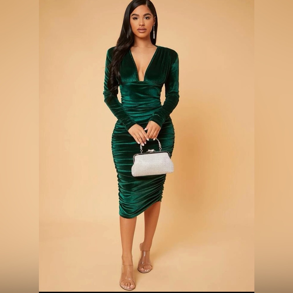 V Neck Bodycon Dress